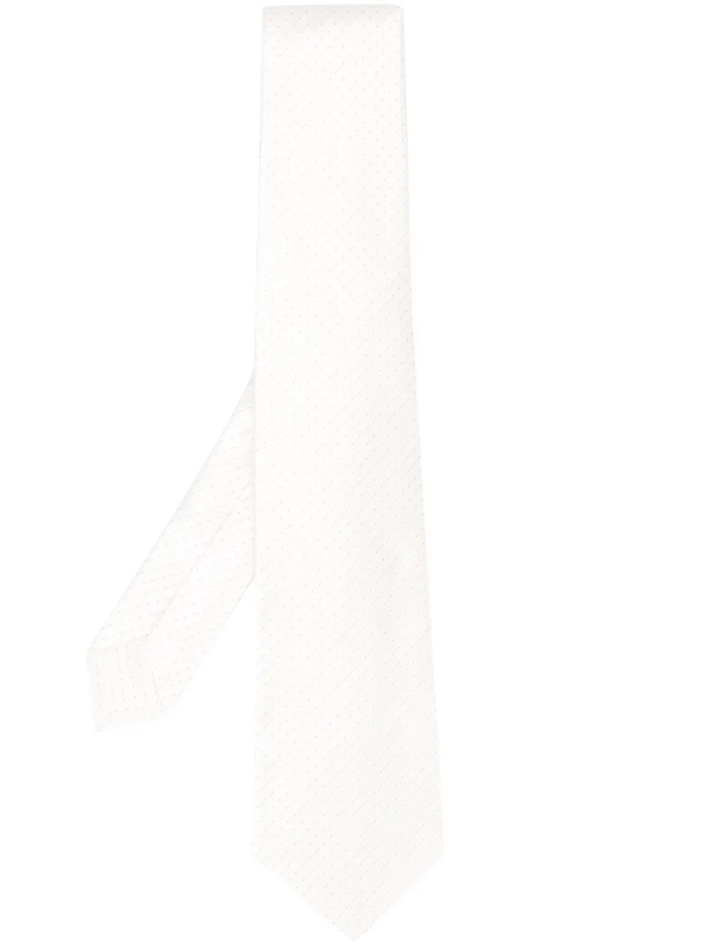 Kiton polka dot textured tie | White | Image 1