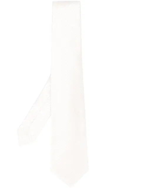 Kiton polka dot textured tie