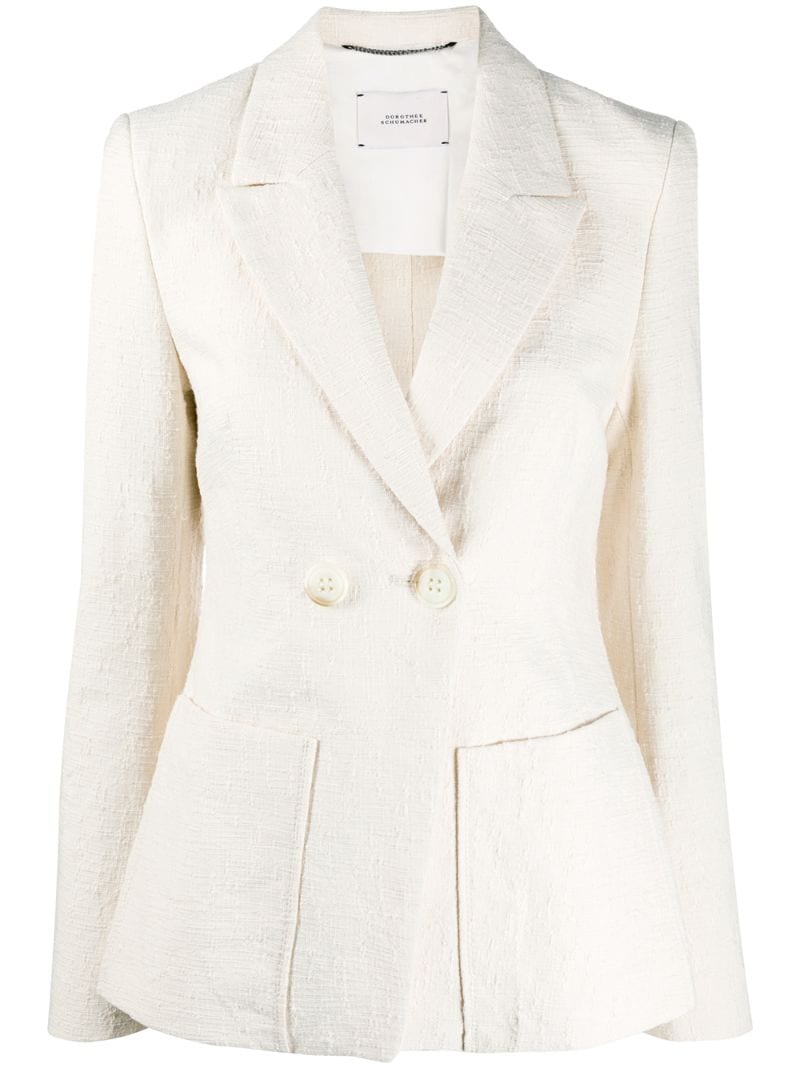 Dorothee Schumacher Textured Tailored Blazer In White