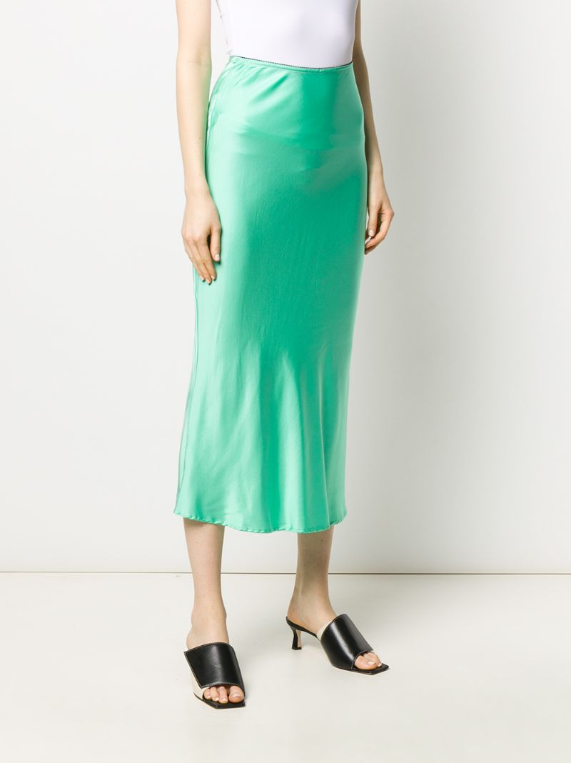 Shop Andamane High-waisted Midi Skirt In Green