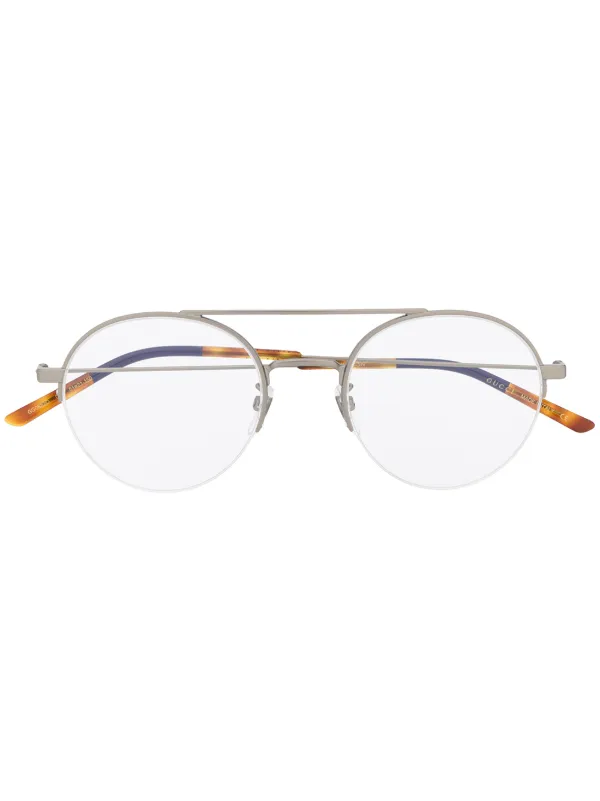 gucci half rim eyeglasses