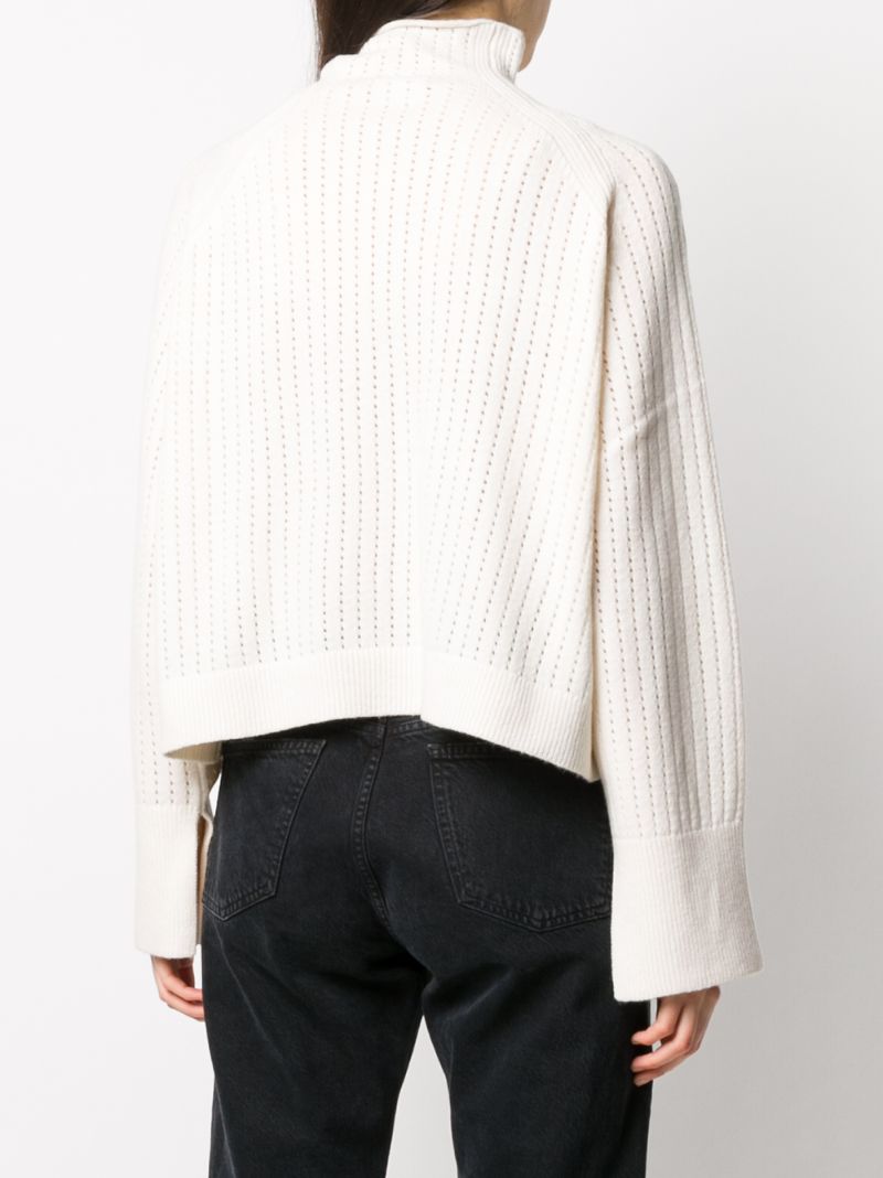 Shop By Malene Birger Perforated Knit Jumper In Neutrals