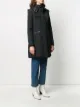 Moncler معطف بشعار مخيوط وغطاء رأس