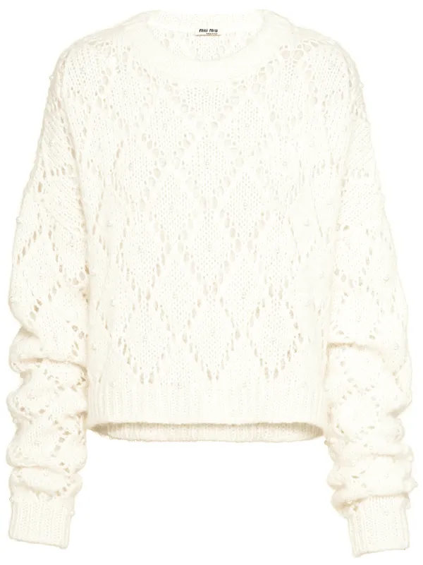 pearl embellished sweater