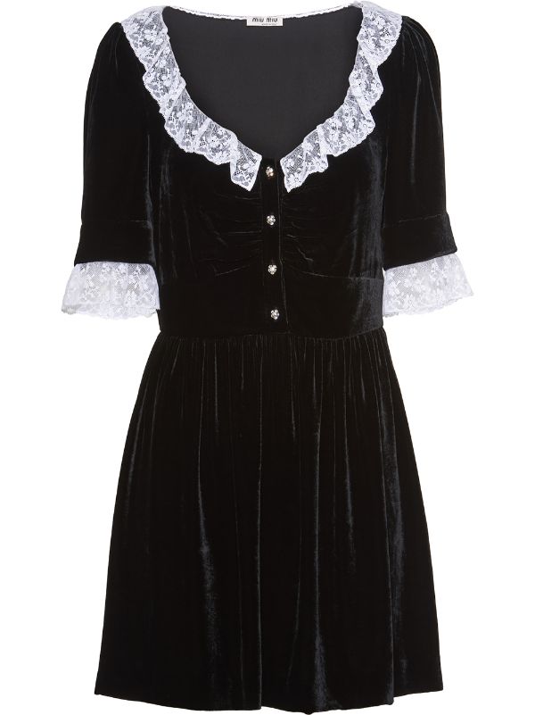 black velvet lace dress