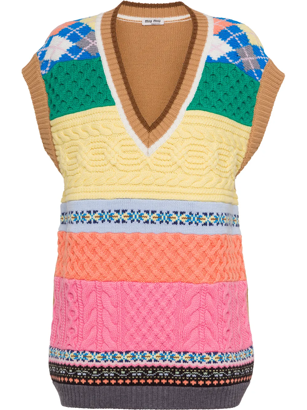 Miu Miu Pullunder Im Patchwork-Design mV6wn lVtwu Miu Miu Pullunder Im Patchwork-Design mV6wn lVtwu