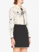 Miu Miu star print bow-embellished blouse