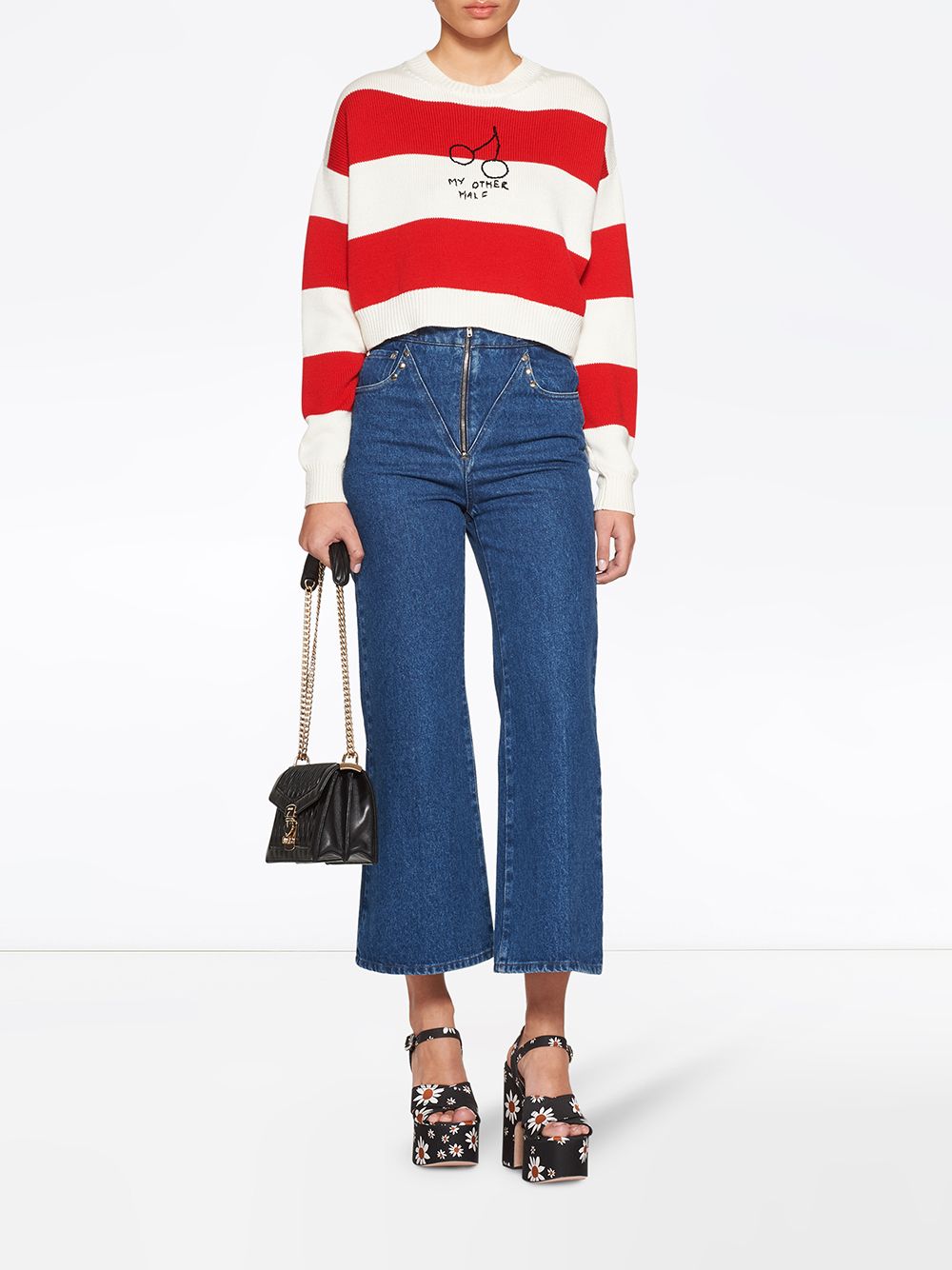 Miu Miu Cherries Striped Jumper - Farfetch