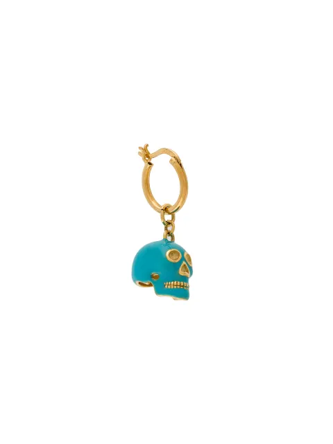 True Rocks small skull hoop earring