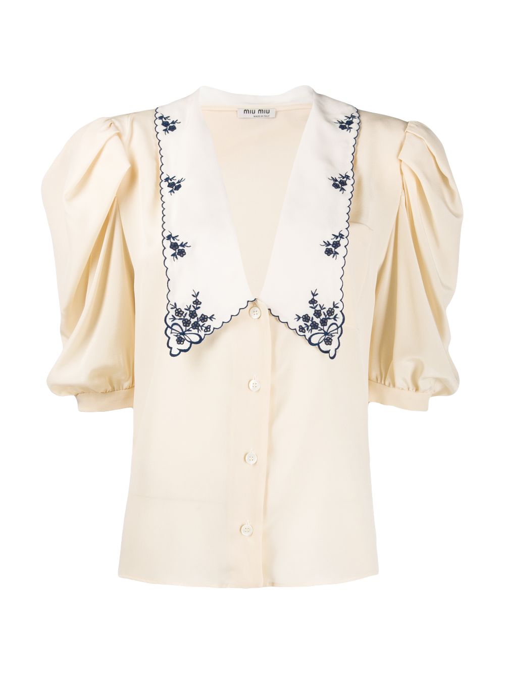 miu miu embroidered collar blouse