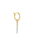 True Rocks Knife hoop earring - Gold