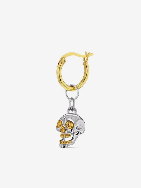 True Rocks skull-pendant hoop earring