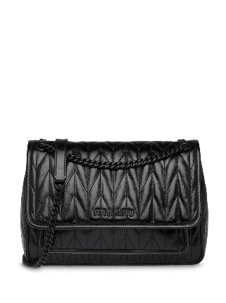 miu miu shiny leather shoulder bag