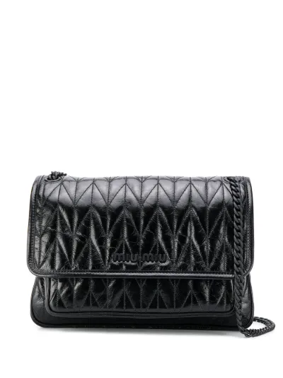 miu miu shiny leather shoulder bag