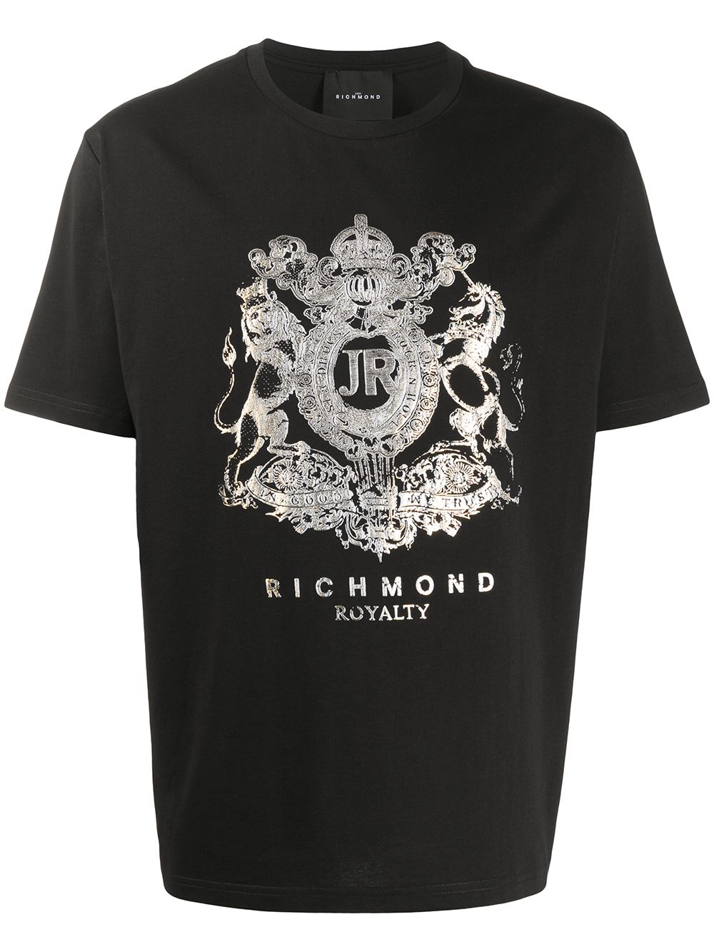 John Richmond Chest Print T-shirt In Black
