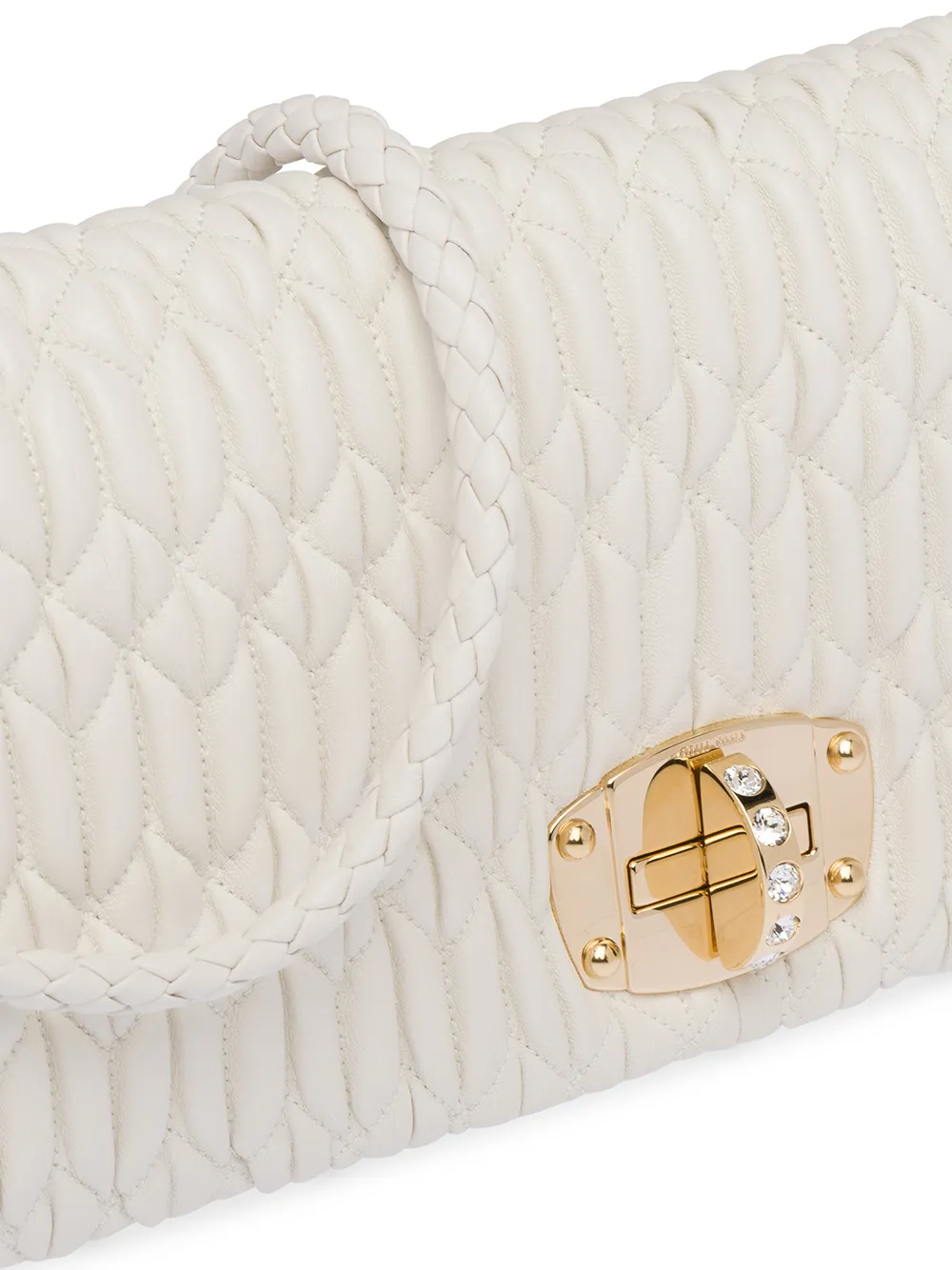 Miu Miu Miu Miu Iconic Crystal Shoulder Bag Farfetch
