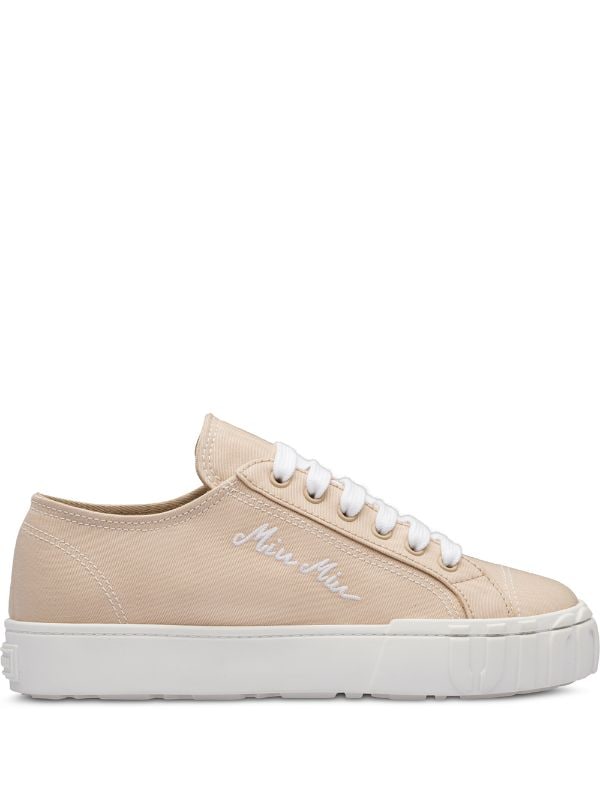 miu miu gabardine sneakers