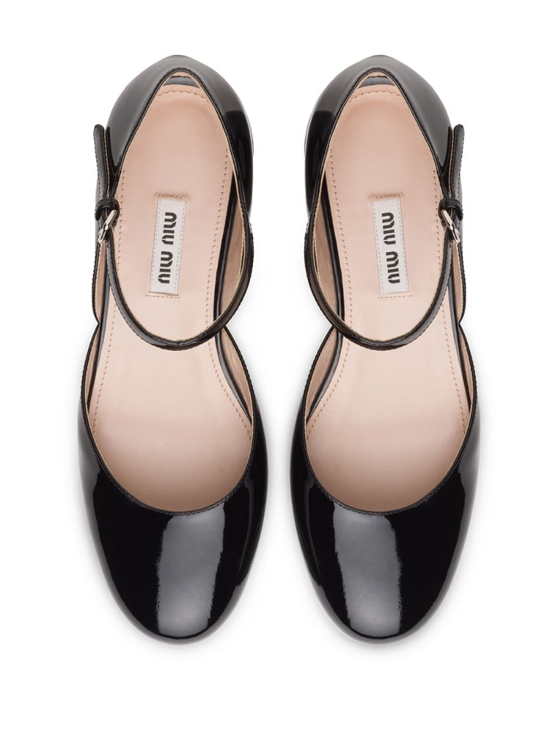 Shop Miu Miu Plateau-pumps Aus Lackleder, 50mm In Black