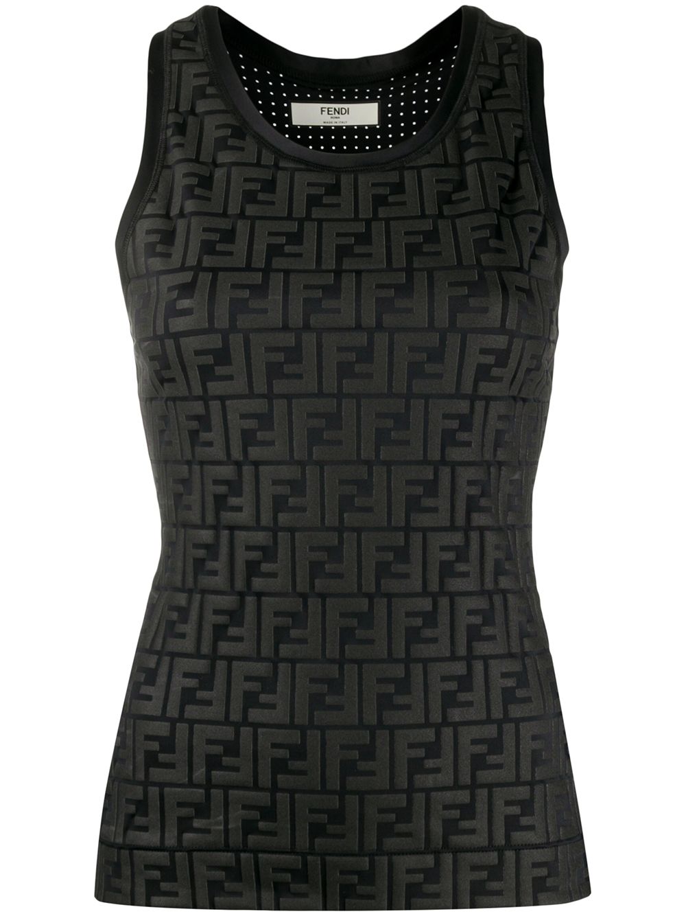 FENDI FF MOTIF TANK TOP,FAF115AB4C15016917