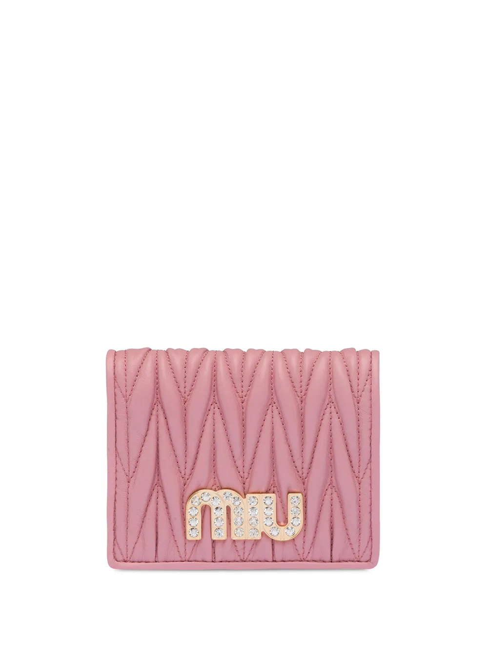 Miu Miu стеганый кошелек с кристаллами