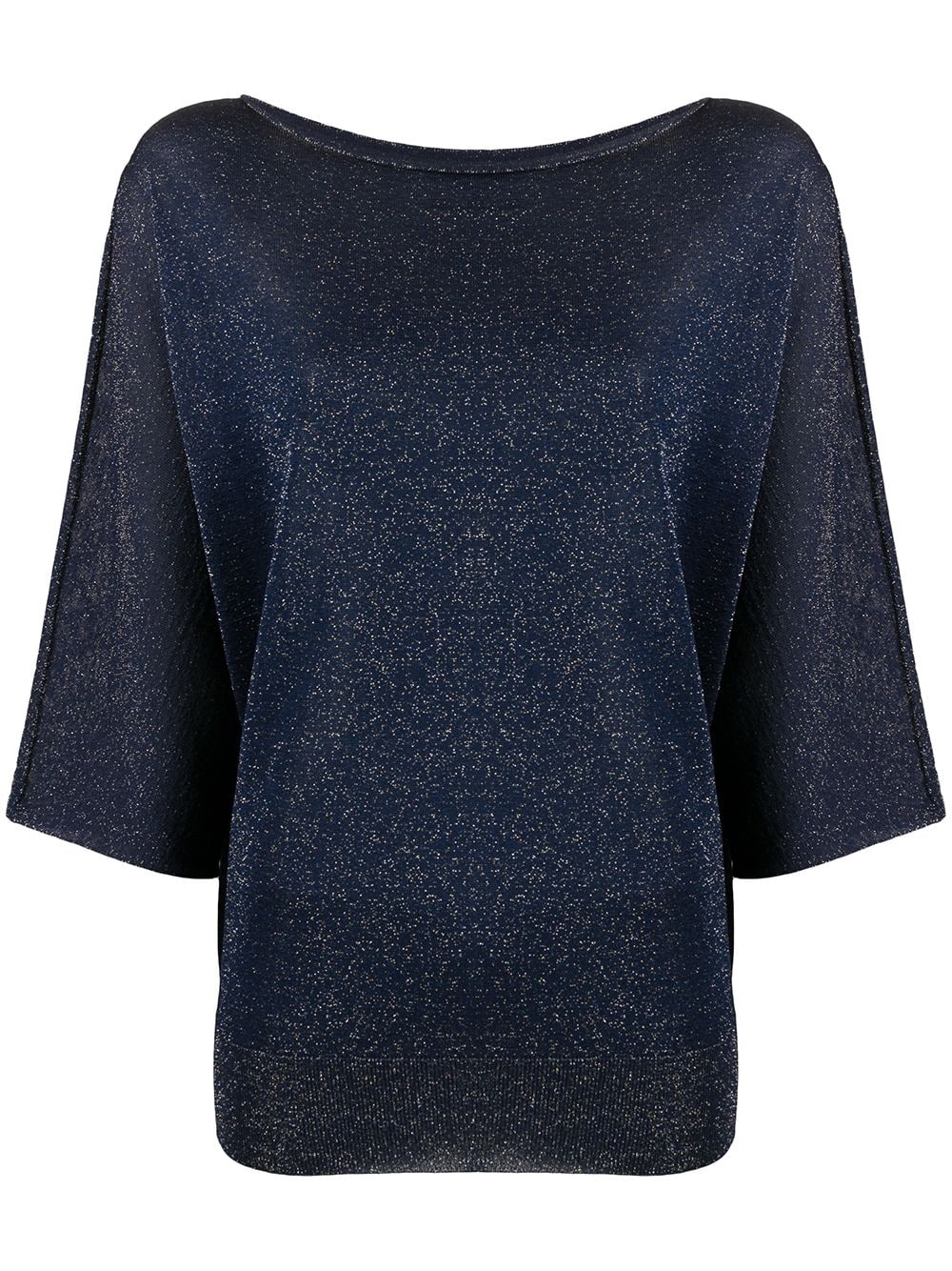 Roberto Collina Glitter Knit Jumper In Blue