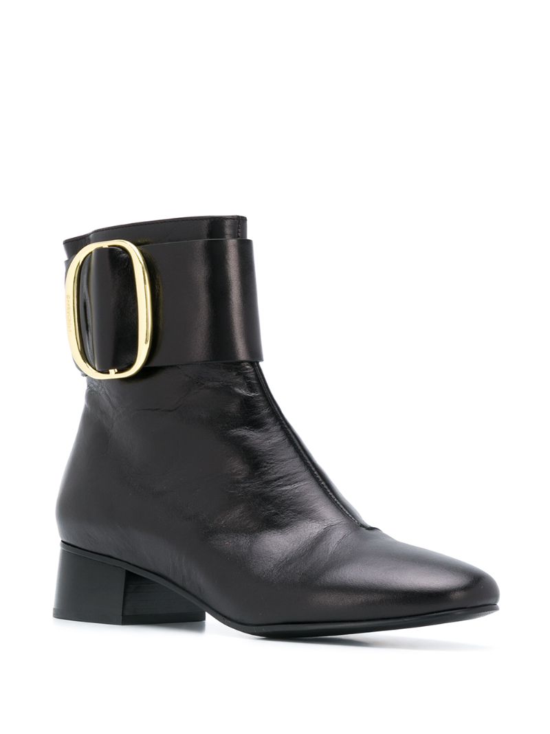 Shop See By Chloé Low Heel Ankle Boots In Black