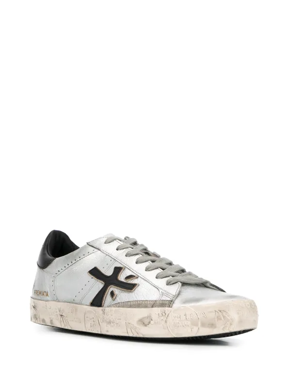 Premiata Steven low-top distressed-effect sneakers - FARFETCH