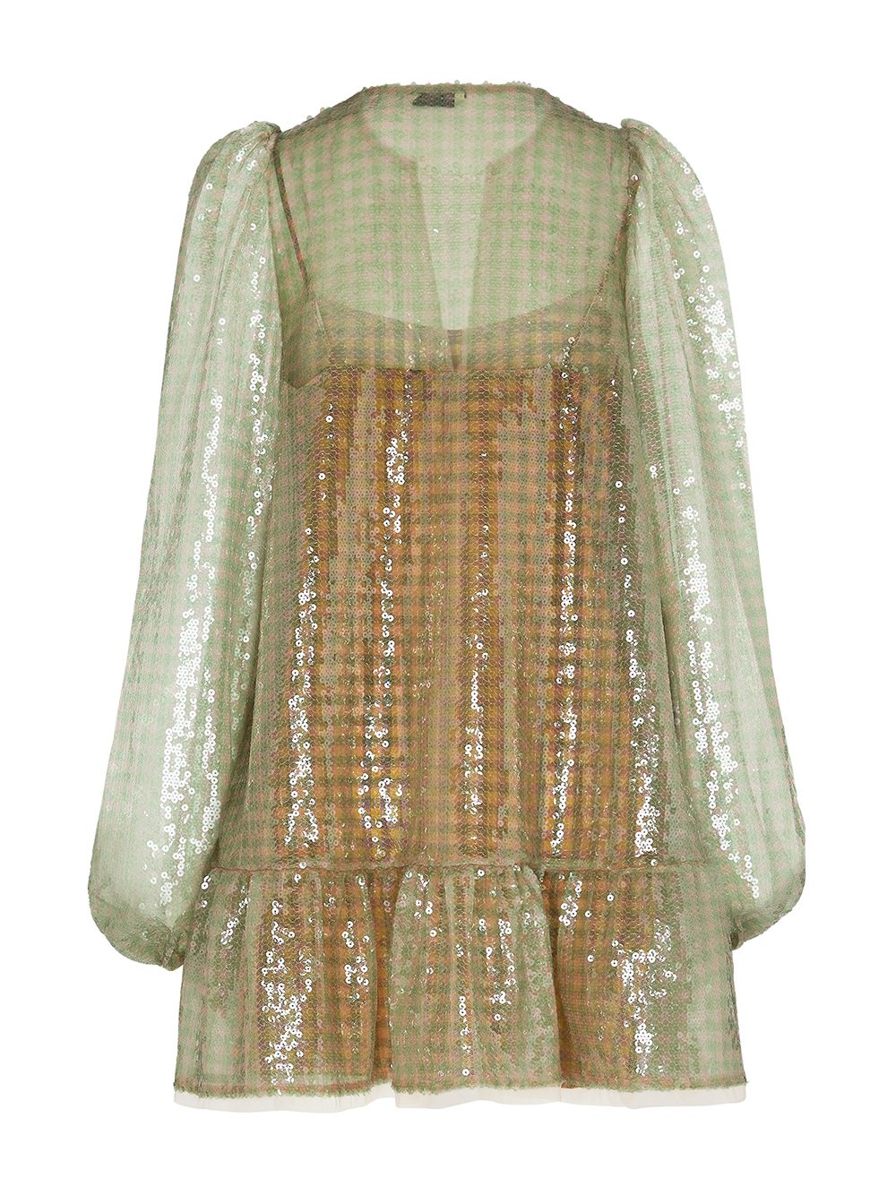 фото Fendi платье vichy с пайетками