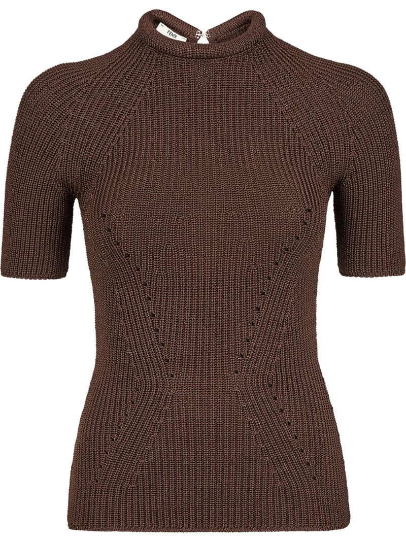 FENDI KNITTED FITTED TOP