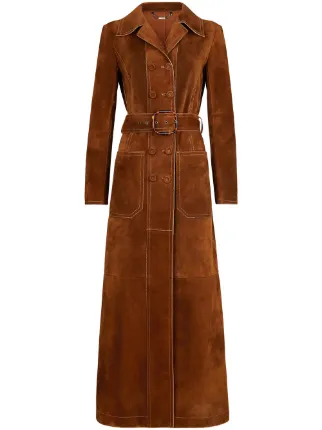 suede trench