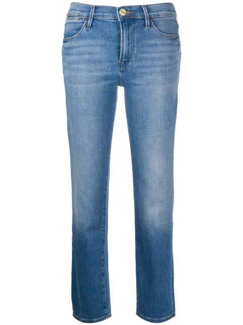 FRAME Le High straight-leg cropped jeans