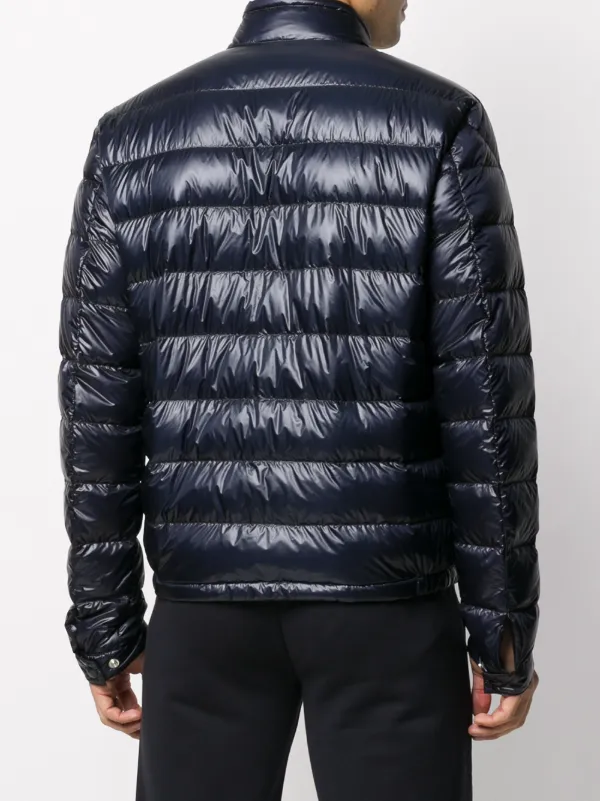 Moncler high neck Quilted Jacket Blue FARFETCH AE