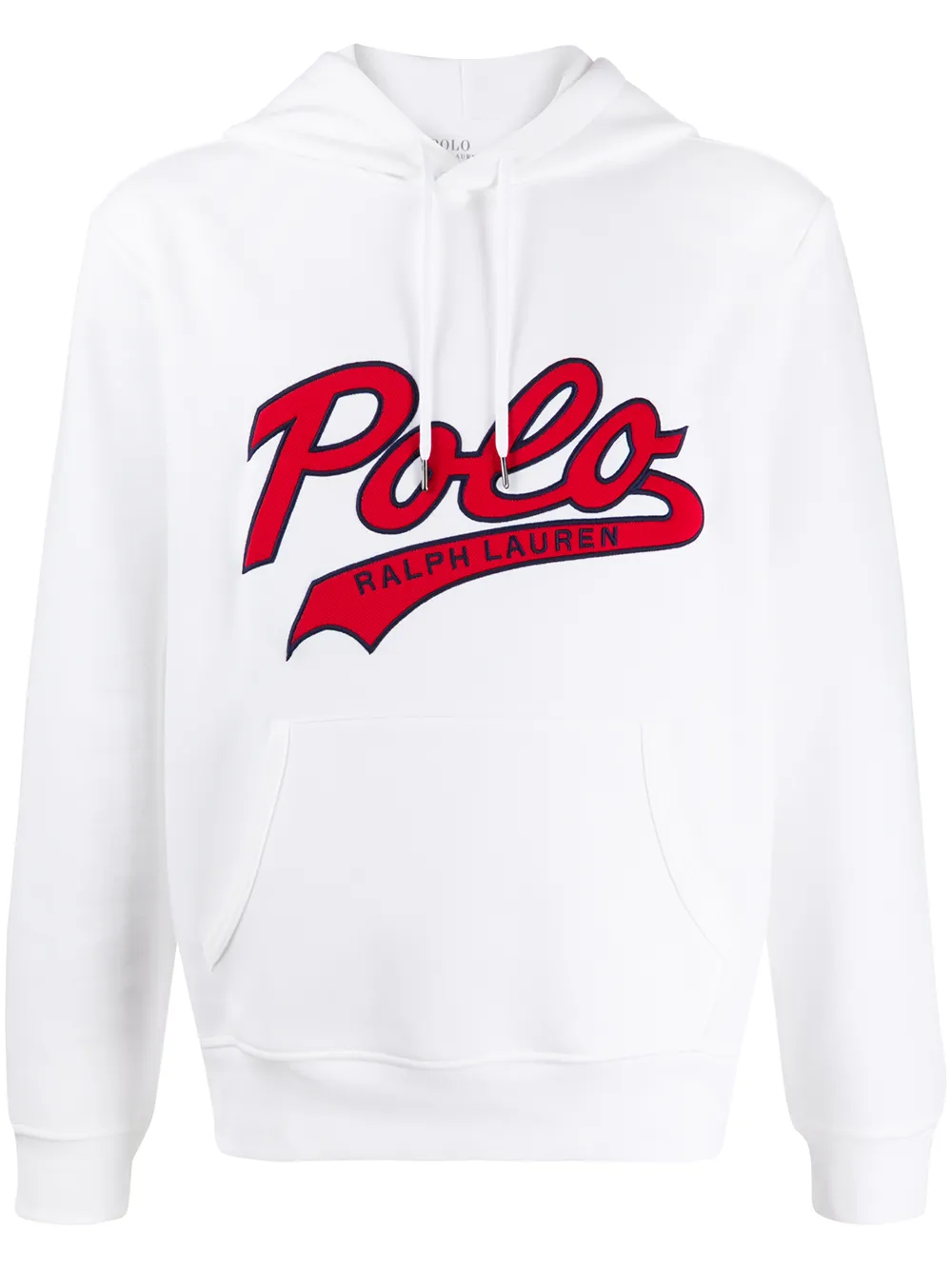 Polo Ralph Lauren Men's Double-knit Logo Hoodie In White | ModeSens