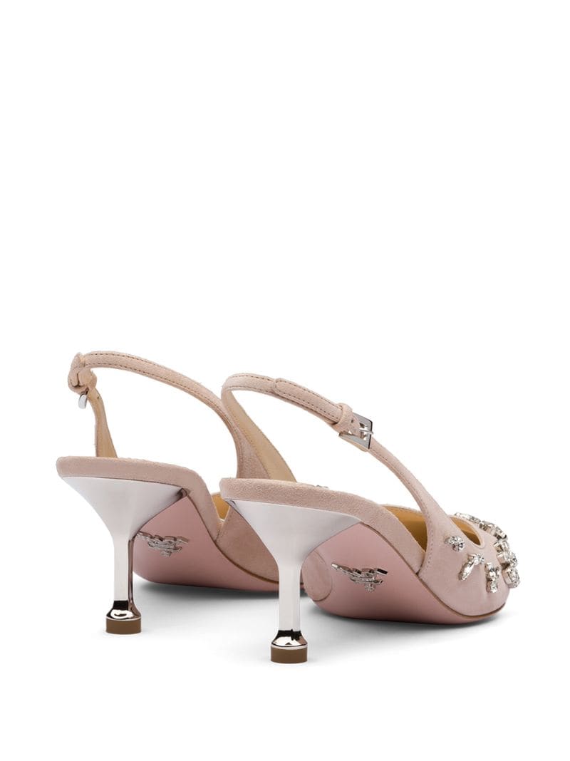 Shop Prada Crystal Embellished Pumps In Pink