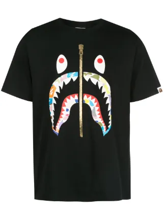 bape mix camo shark tee