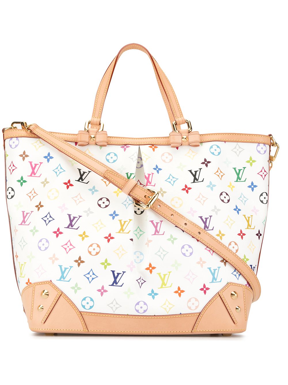 Louis Vuitton White Monogram Multicolore Canvas Sharleen GM Bag