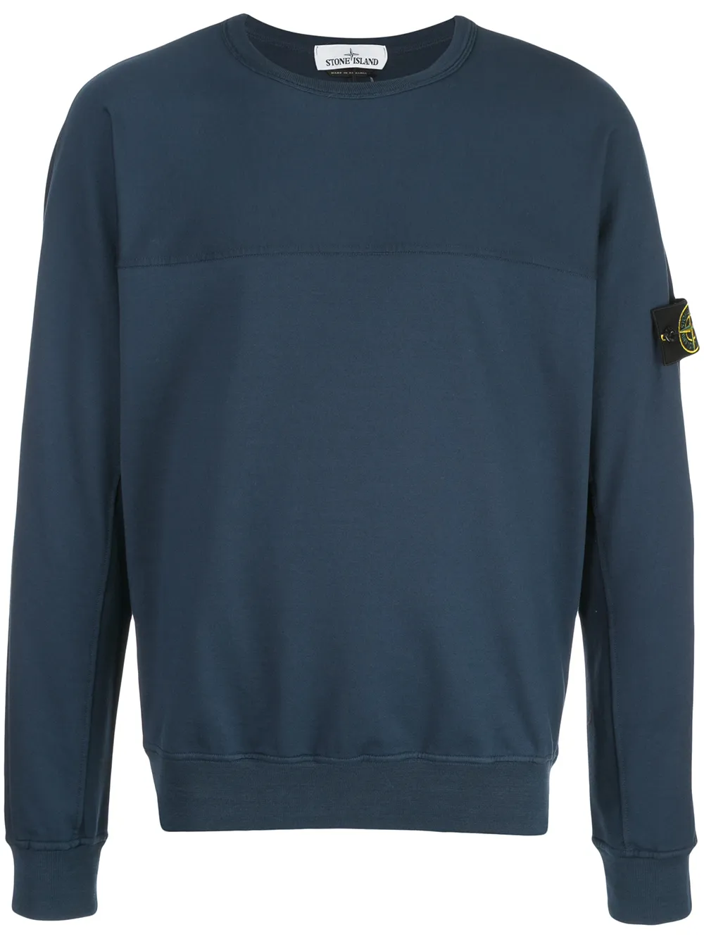 Stone Island Logo Embroidered Sweatshirt In Blue