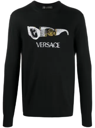 Black 2025 versace jumper