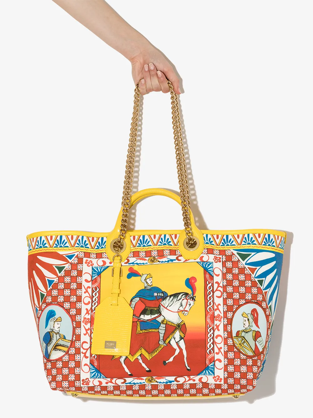 фото Dolce & gabbana сумка-шопер carrettoс из канваса с принтом