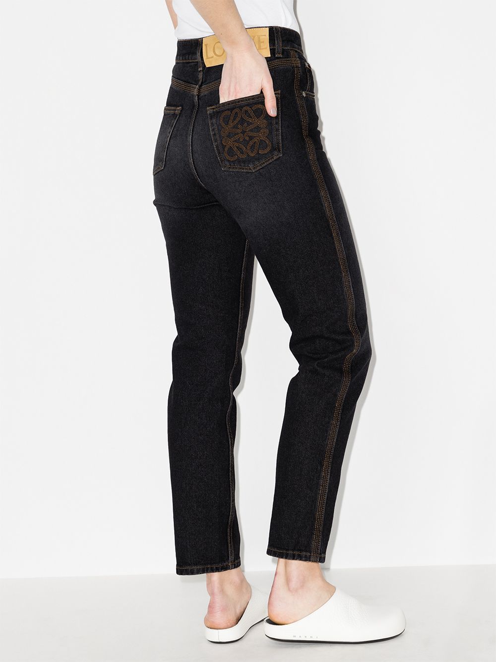 фото Loewe джинсы прямого кроя с завышенной талией