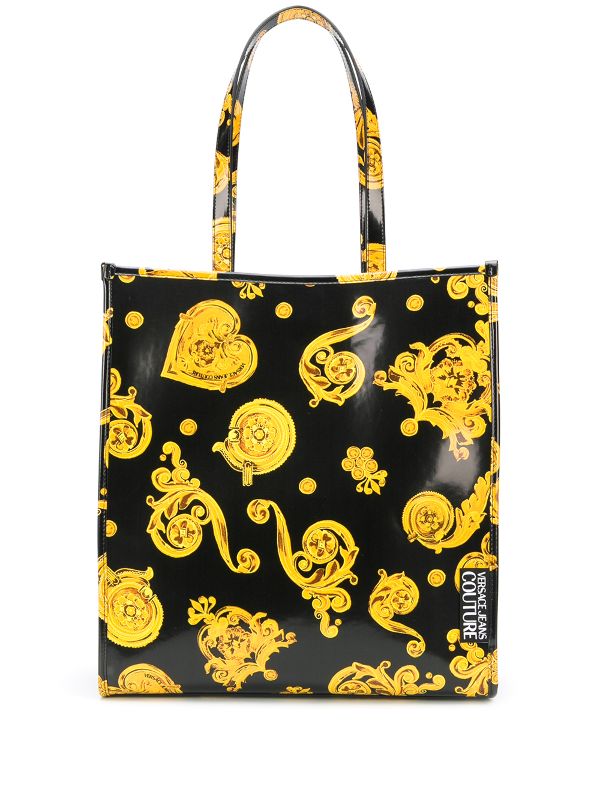 versace gold tote bag