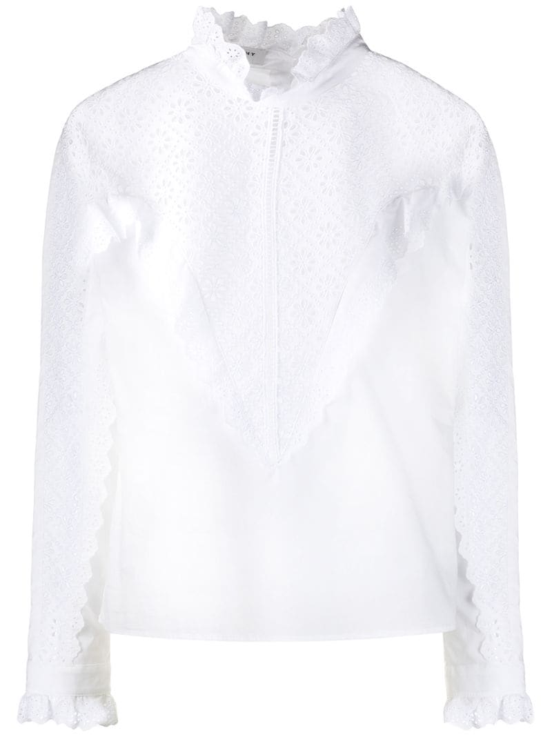 Philosophy Di Lorenzo Serafini Broderie Anglaise Blouse In White
