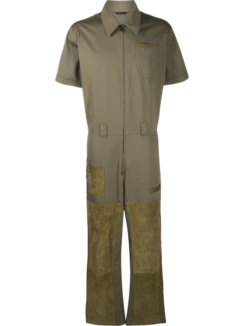 Shop green Fendi workwear overall with 