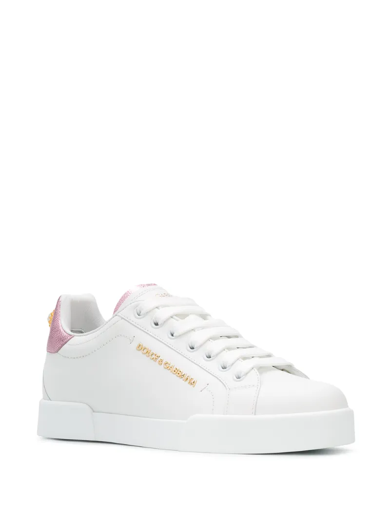 DOLCE & GABBANA PORTOFINO LEATHER SNEAKERS