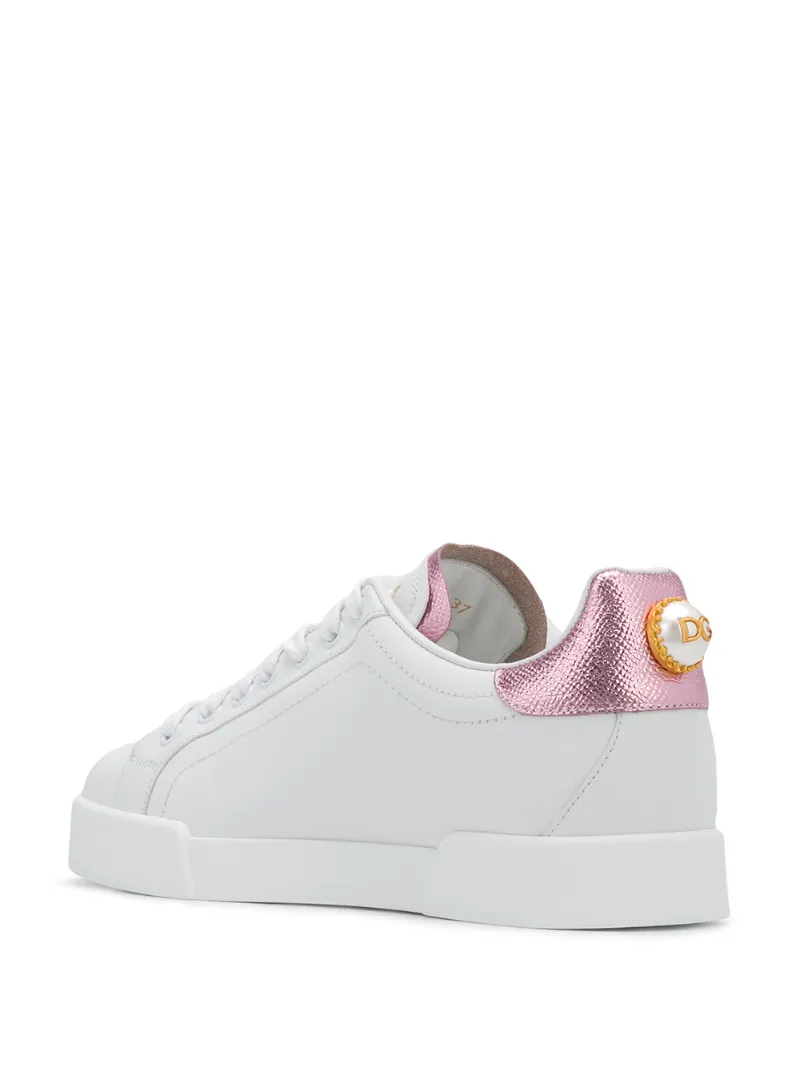 DOLCE & GABBANA PORTOFINO LEATHER SNEAKERS