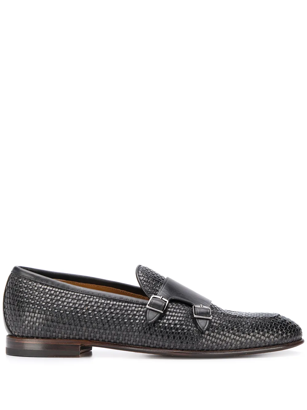 фото Silvano sassetti woven buckle detail monk shoes