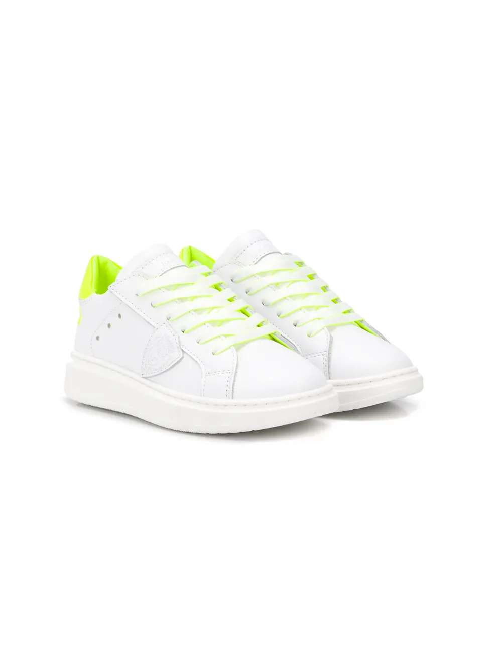 Philippe Model Kids' Two Tone Low Top Trainers In White