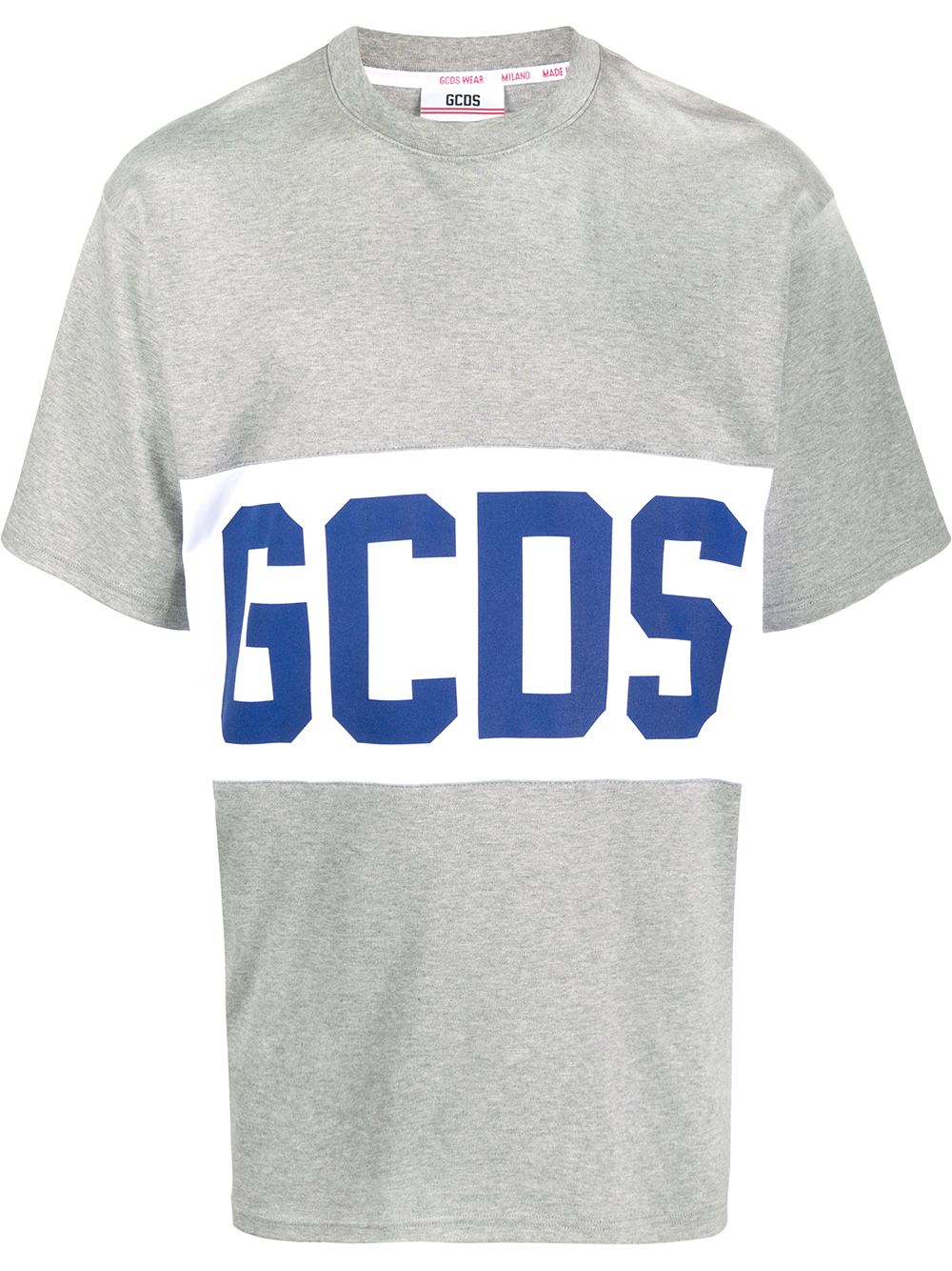 Gcds Colour Block Logo T-shirt In 灰色