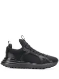 Ferragamo Gancini-panel low-top neoprene trainers - Black