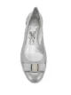 Salvatore Ferragamo bow-detail glitter flat pumps